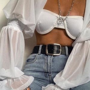ZYA the label white crop size UK 10-US 6